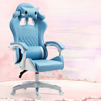 Chaise de jeu ergonomique inclinable moderne en cuir PU Anji Anime de haute qualité, personnalisable, extensible, pour filles