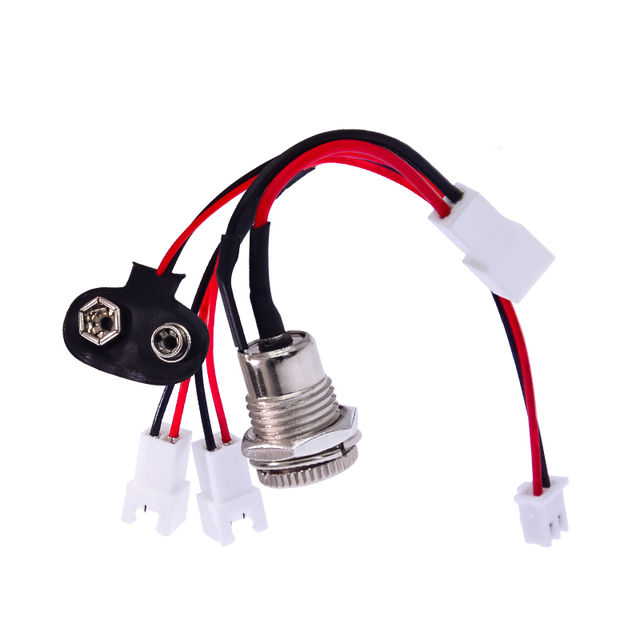 Customized DC 5.5*2.1 Power Socket Male Connector to XH2.54 Male Connector 9V Battery Snap Connector IP67 Waterproof 3A 20AWG