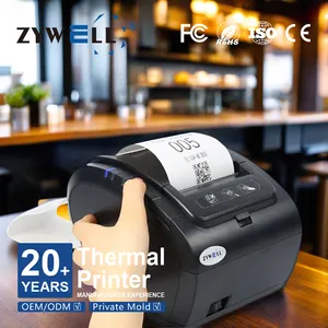 소규모 비즈니스 pos 시스템 블루투스 프린터 용 ZYWELL 58mm 80 mm 열 영수증 프린터