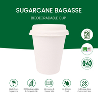 Gobelet jetable en bagasse de canne à sucre biodégradable de haute qualité pour le camping, pour boissons chaudes et froides