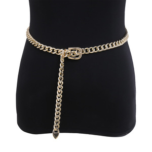 Cinturón <span class=keywords><strong>de</strong></span> Cadena Metálica para Mujer, Estilo Punk Hip Hop, Joyería Corporal Vintage Y2K Harajuku, <span class=keywords><strong>Cinturones</strong></span> <span class=keywords><strong>de</strong></span> Cadena Dorados para el Vientre, Venta al por Mayor - Product Image 3