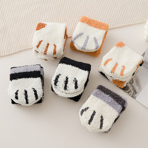 2024 Winter <strong>Warm</strong> Cute Animal Paw <strong>Custom</strong> Pattern Fluffy Thick <strong>Warm</strong> Women <strong>Fuzzy</strong> Crew <strong>Socks</strong>,Furry <strong>Socks</strong> for the Cold - Product Image 6