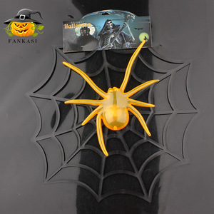 Halloween <b>Plastic</b> <b>Spider</b> Light Up Orange Indoor Outdoor Party Decoration Prop - Product Image 2