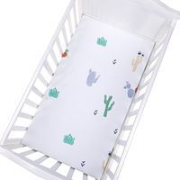 Ensemble de literie pour bébé nouveau-né imprimé extra doux Oeko-Tex Standard Drap-housse pour berceau en mousseline de coton avec élastique