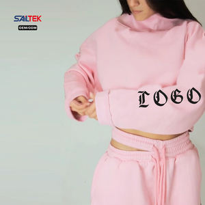 Set Tuta Sportiva da <span class=keywords><strong>Donna</strong></span> in Pile Pesante Personalizzabile: Felpa Oversize e Pantaloni Jogger per Palestra e <span class=keywords><strong>Sport</strong></span> - Product Image 4