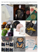 Machine à broder industrielle à tête unique à 12 aiguilles informatisée pour casquettes, chapeaux, vêtements et uniformes personnalisés