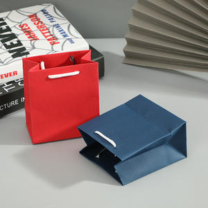 थोक कस्टम लोगो प्रिंट आपको धन्यवाद छोटे उपहार पैकेजिंग बैग पुनर्नवीनीकरण लक्जरी गहने शॉपिंग पेपर बैग के साथ हैंडल - Product Image 2