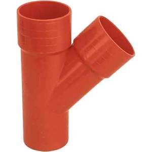 45 ° PVC Dérivation CPVC UPVC Douille Raccord de Tuyau Ø 100 Surface Lisse pour Applications Chimiques Tailles 25mm 50mm 110mm Soudure - Product Image 1