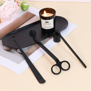 Nến Khay thép không gỉ trang trí khay vàng đen hình bầu dục đồ trang sức món ăn mỹ phẩm lưu trữ nhỏ Khay nến chủ - Product Image 3