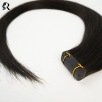 Extensions de cheveux naturels vierges chinois à bandes adhésives, noir naturel, trame invisible pour la vente en gros