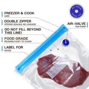 Sous Vide Bags AnovaおよびJouleCookers用の再利用可能な真空食品貯蔵バッグ食品およびSous Vide調理用の真空ジッパーバッグ