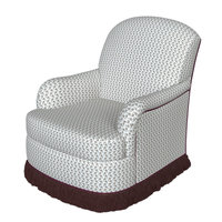 Klassischer Landhausstil Wohnzimmer-Sessel mit Fransen, Drehbarer Einzel-Akzentsessel, Gestreifter Retro-Strip-Club-Stuhl zum Verkauf