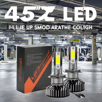 YDF2 COB voiture phares LED 55W 6000K blanc, H1/H7 éclairage avant et phares antibrouillard, installation non destructive facile