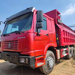 Camión volquete con capacidad de carga de 30 toneladas, camión volquete con motor diésel de 450 Hp, volquete 6x4, azul, blanco, rojo, amarillo - Product Image 4