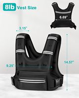 Gilet lesté pour femmes et hommes, 8-20 lb, en néoprène, garni de sable de fer, poches de rangement, bande réfléchissante, sangles réglables