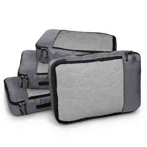 4 Pcs Set Zip Extra Large Space <b>Suitcase</b> for Travel Waterproof Portable Packing Cubes Compression - Product Image 1