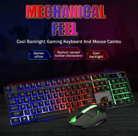 Clavier et souris LDK Ai 832, combos de clavier mécanique 104 touches pour iPad, tablette Android, ordinateur portable, ordinateur de bureau, jeux sur PC
