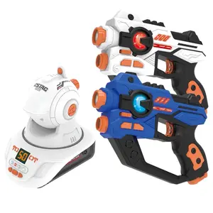 2023 Laser Tag Gun Set Reality Gaming Kit Pistolen Sets Led Heads Up Display Rauch wie Wasserdampf Emitter