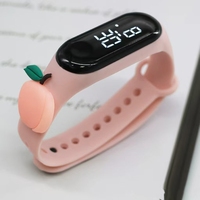 Kinderen Fruit LED Touchscreen Horloge Zachte Kleurrijke Siliconen Cartoon Polsband voor Kinderen Verjaardagscadeau School Dagelijks Gebruik
