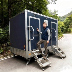 Remorque Toilettes Mobiles de Luxe Portables 3 Cabines avec Ventilation Commerciale, Système de <span class=keywords><strong>Chauffage</strong></span> et Réservoir d'Eau Fraîche pour Camping et Parcs - Product Image 2