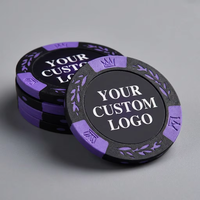 Jetons de poker en argile personnalisables de 14 g avec motif blé, jetons de casino haut de gamme pour club de poker, prix direct usine