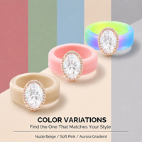 Vente Flash : Bague de Fiançailles en Silicone Souple de Qualité Alimentaire avec Zircon et Métal, Bijou Tendance pour Femme