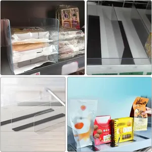 슈퍼마켓 디스플레이를 위한 자석 플라스틱 선반 분할기 파티션 조직 저장 분리기 - Product Image 5