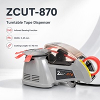 Dispensador Automático de Cinta Adhesiva ZCUT-870, Cortador Eléctrico Automático de Cinta Adhesiva para Línea de Ensamblaje de Empaquetado, 110V 220V