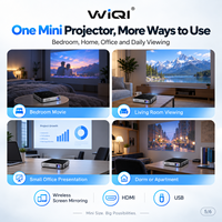 Mini-projecteur portable avec écran DLP, batterie 3800 mAh, diffusion sans fil depuis le téléphone pour la visualisation de films en voyage – Vente en gros