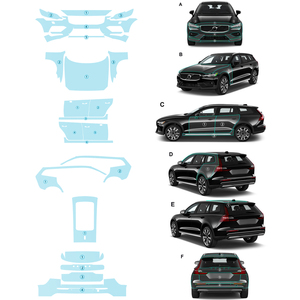 Película Protectora Precortada para Volvo V60 <span class=keywords><strong>Inscription</strong></span> R Design, TPU, Pintura Personalizada para Todo el Coche, Transparente, Antiarañazos - Product Image 1