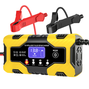 Chargeur de <span class=keywords><strong>batterie</strong></span> de <span class=keywords><strong>voiture</strong></span> intelligent 12V6A avec écran LCD, chargeur automatique pour batteries 12V au plomb-acide SLA AGM GEL - Product Image 1