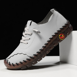 Высококачественные женские туфли-балетки ручной работы для повседневной носки, универсальные, с мягкой подошвой, большие размеры - Product Image 4