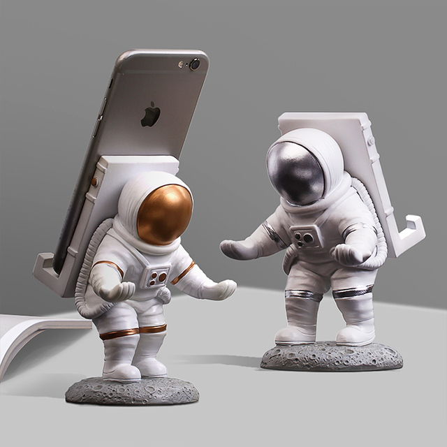 Astronaut Phone Holder Space Creative Desktop Figurine Multifunctional Stand Must Have Gadget for Sci Fi Fans