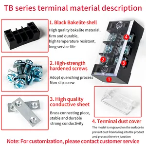 Blok Terminal Sekrup TB4505 Tetap Berkualitas Tinggi