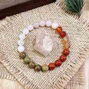 Natural Stone <b>Bracelet</b> Colorful Glass Beaded Spiritual Growth Leading Factory for Wholesalers Flexible Payment Terms - Product Image 4
