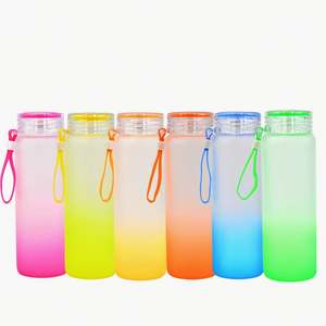 Bouteille d'eau en verre dégradé vierge de 500 ml (17 oz) pour sublimation DIY, idéale pour l'impression par transfert thermique – Expédition depuis l'entrepôt américain - Product Image 1