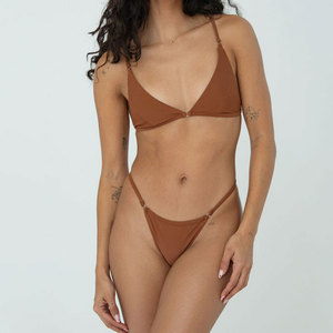 Bestway Strapless Two Pieces Bikini Sets for Women 2024 Summer Solid <b>Thong</b> Swimwear Beachwear Low Waist Bikini Set - Product Image 3