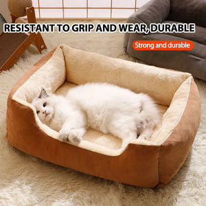 Alfombra de cama para mascotas con embalaje de cartón de Material <span class=keywords><strong>PP</strong></span> para todas las estaciones, sofá cama cálido de invierno para perros pequeños y medianos - Product Image 5