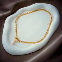 Mode Double Couches Ot Fermoir Pendentif Collier Collier Os Collier pour Femmes Bijoux