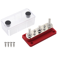Bloc de distribution robuste 300A avec écrous à bride dentelée anti-vibration en acier inoxydable pour bateau, yacht, solaire