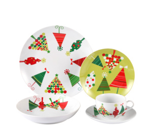Ensemble de table de noël en céramique, service de table de bonne qualité, pas cher, Oem et Odm avec prise, assiette en porcelaine, livraison gratuite - Product Image 2