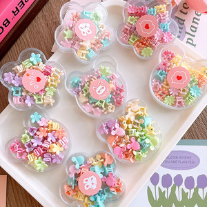 Groothandel 20 stuks kleurrijke plastic schattige mini 2cm haarclips schattige cartoon kleine haarclips voor kinderen meisjes feestartikelen - Product Image 4