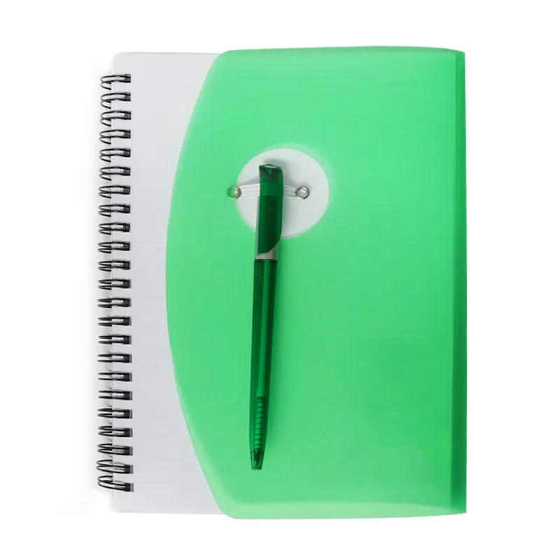 Logo Kustom dan Warna PP Cover Notebook Eco Spiral Buku Catatan Khusus dengan Pena