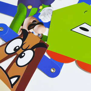 Super <span class=keywords><strong>Bros</strong></span>, articles de fête en papier, thème <span class=keywords><strong>Mario</strong></span>, costume d'anniversaire et bannière de réservation, décorations de gâteau - Product Image 4