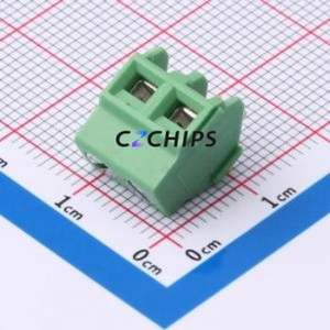 DB127L-5.08-2P-GN-S Screw Terminal Block Through hole Component (THT),P=5.08mm Connector 1x2P 5.08mm Green 2P - Product Image 1