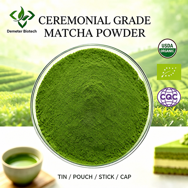 Private Label Water Soluble Instant Matcha Green Tea Powder USDA EU Organic Ceremonial Grade Matcha Powder Bulk Wholesale