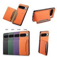 Étui de téléphone magnétique en cuir PU à motif litchi Denior, simple et tendance, multicolore, avec protection d'écran pour appareil photo, compatible avec les séries Pixel 11/10/9/8/7