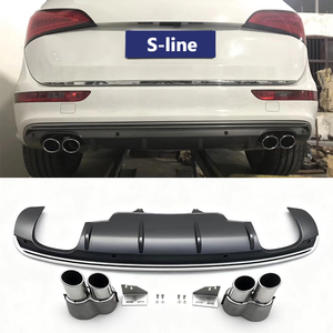 Versione S-line Car Body Kit lifting diffusore paraurti posteriore con gola posteriore per <span class=keywords><strong>Audi</strong></span> <span class=keywords><strong>Q5</strong></span> SQ5 a RSQ5 <span class=keywords><strong>Sline</strong></span> 2008-2017 - Product Image 1
