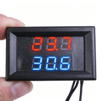 Thermomètre numérique double haute précision avec sonde double, pour voiture 5/12/24V et aquarium, avec sangle de fixation