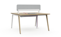 Bureau de travail commercial ATWOKA, table de bureau moderne avec cloison, mobilier durable et écologique